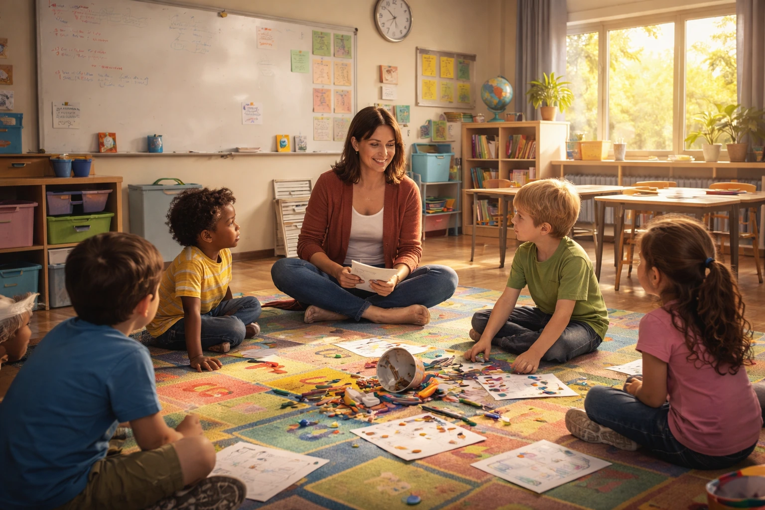 Teacher applying Teacher skills during playtime